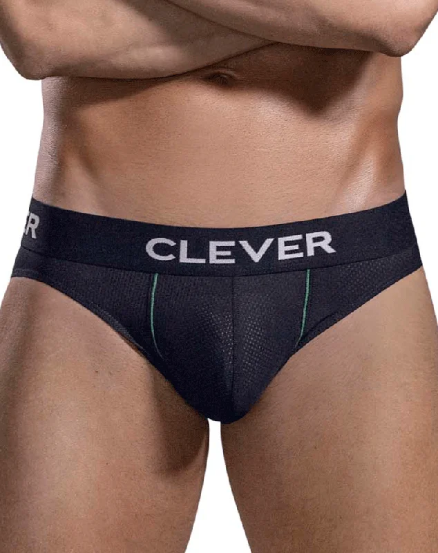 breathable athletic underwear-Clever 1672 Kalipso Briefs Black