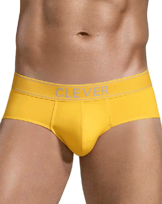 luxury silk briefs-Clever 1683 Imagination Briefs Yellow