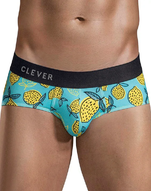 men’s stretch briefs-Clever 1687 Lemons Briefs Blue