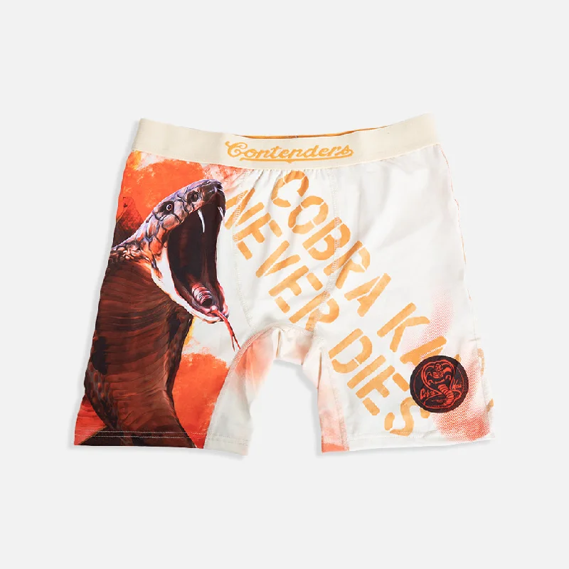 men’s sports briefs-COBRA KAI NEVER DIES BRIEF