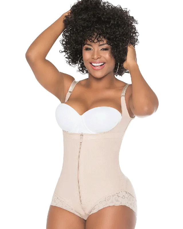 moisture-wicking underwear-Fajas Salome High Back Strap Shaping Body With Lace