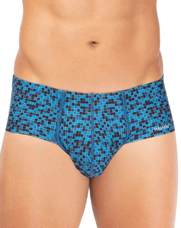 breathable bamboo boxers-Hawai 42327 Microfiber Briefs Blue