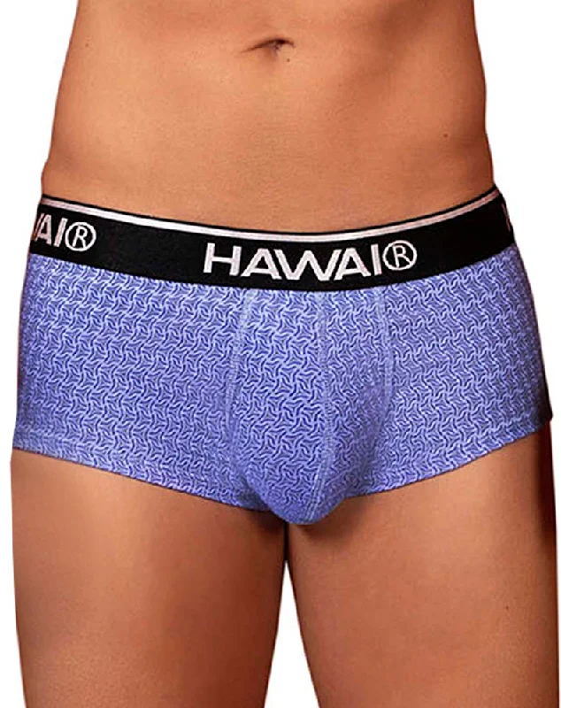 men’s lightweight underwear-Hawai 42431 Printed Briefs Blue