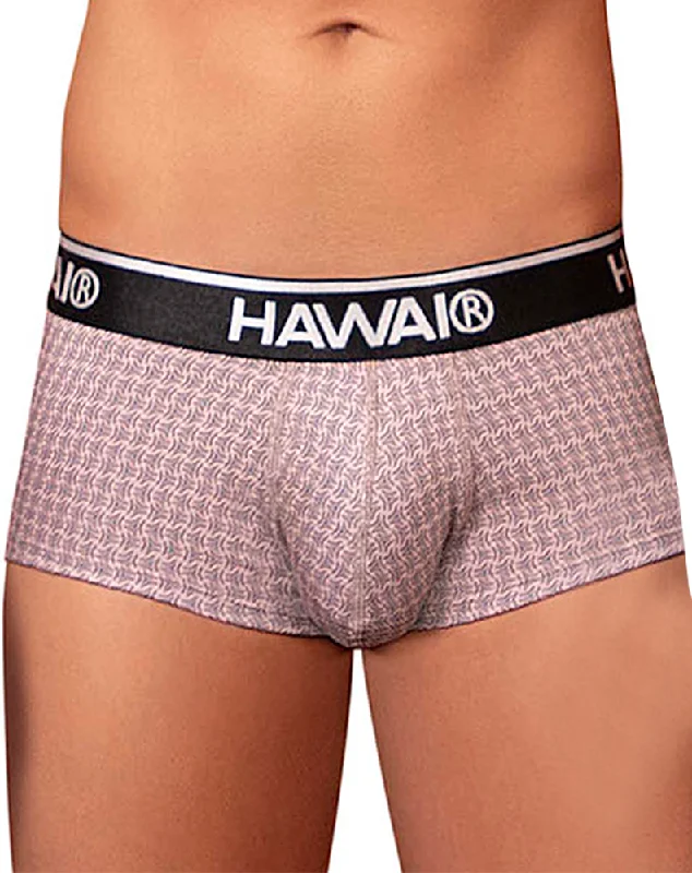 men’s performance briefs-Hawai 42431 Printed Briefs Cocoa