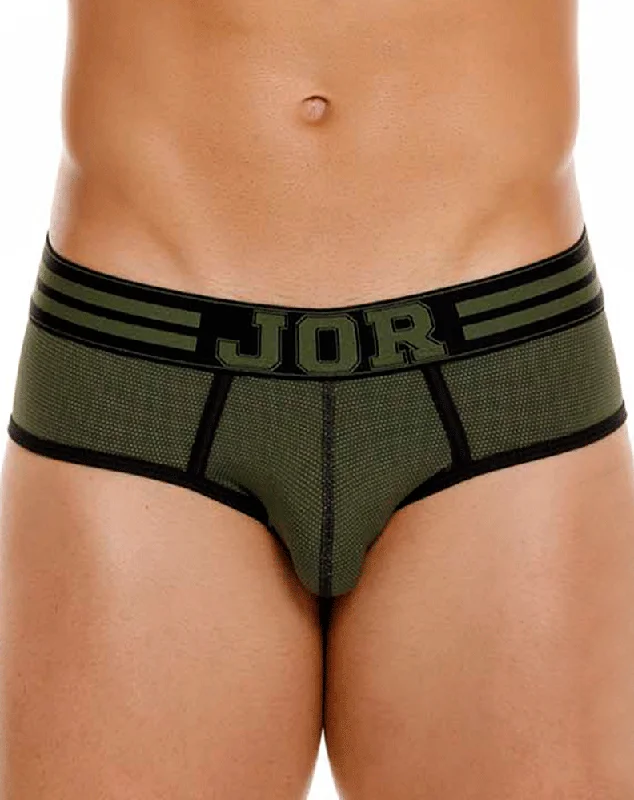 breathable stretch briefs-Jor 1944 College Briefs Green