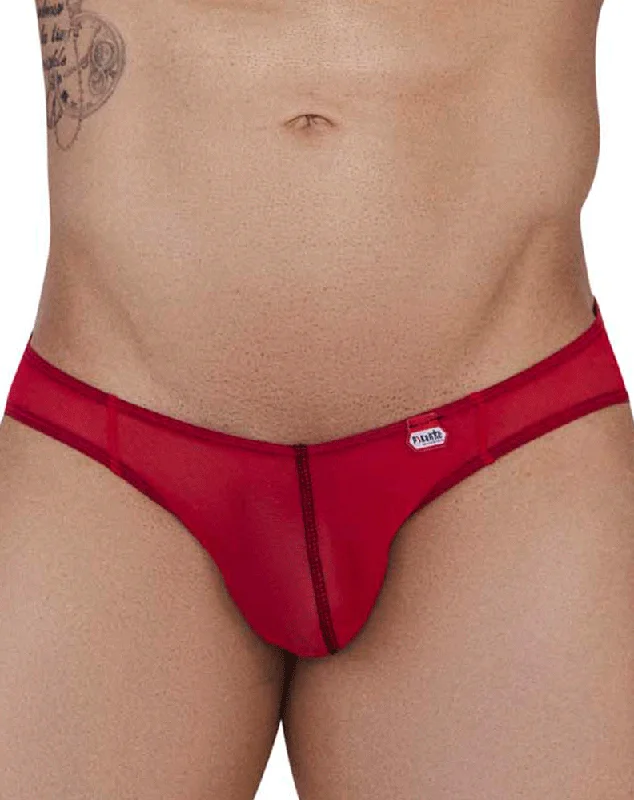 seamless microfiber boxers-Pikante 1277 Sonar Briefs Red