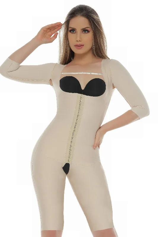 high-waisted bamboo underwear-Maximum compression Slimming Shaper With Sleeves