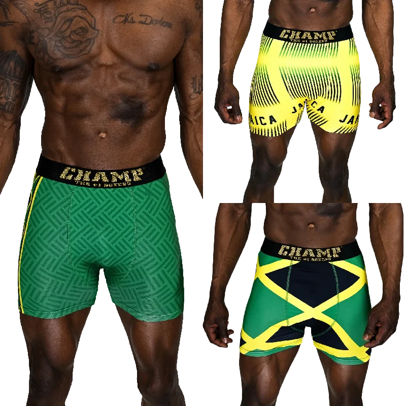 men’s cooling boxer briefs-RudeBoy Edition (No Fly) (JAMAICA)